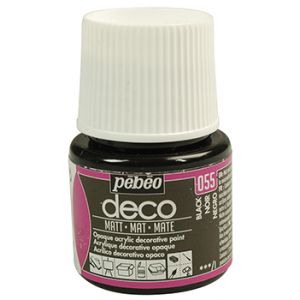 Farba Pebeo Deco Matowa 45ml, Czarna/55 Black